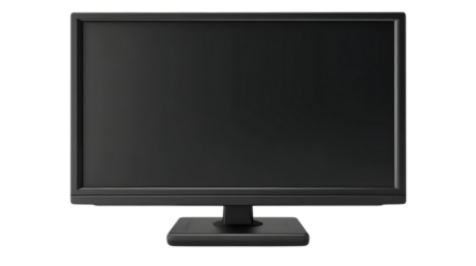 Modern computer monitor isolated on transparent background for professional use