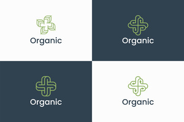 herb care logo collectiocns. nature health product sign set.