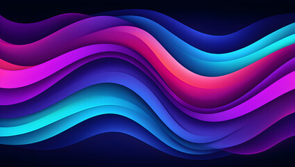Vibrant flowing waves of neon colors abstract background for dynamic visuals