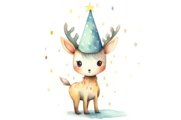 Fototapeta premium Party hat animal cartoon mammal.