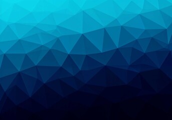 Obraz premium Geometric shapes form polygon mesh showing gradient blue shades pattern design