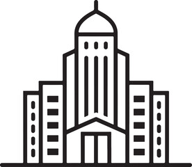 City Building Outline Icon