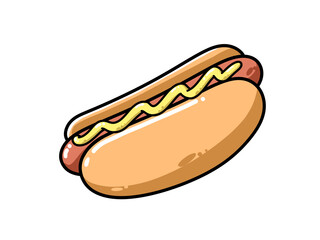 Hotdog Cartoon Illustration