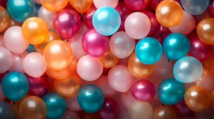 Lots of colorful balloons as background