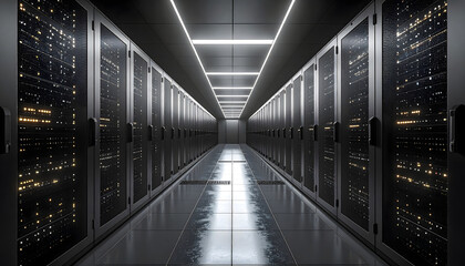 Scenery of the data server room