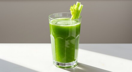 Green celery juice drink