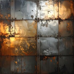 Rusty metal tiles