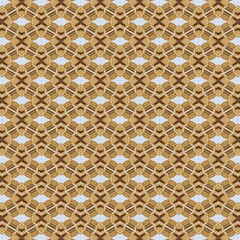 Intricate geometric pattern with warm brown and light blue textures creates stunning visual appeal