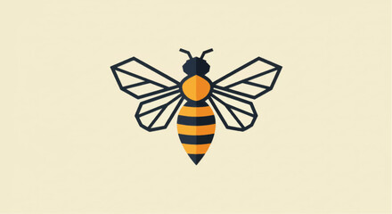 Geometric Bee Design Illustration.