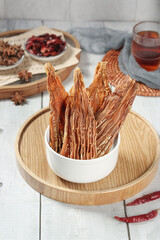 Dried Bamboo Shoots with Asian Spices and Tea - Traditional Oriental Cooking Ingredients