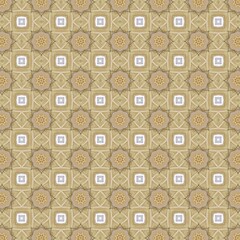 Elegant golden geometric pattern with intricate floral mandala motifs, perfect for luxurious decor