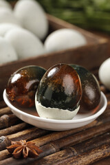 Traditional Gaoyou Salted Duck Eggs Chinese Cuisine Delicacy Preserved Food