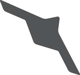 Icon of a military flying drone silhouette.