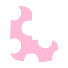 L Alphabet Hand Drawn Style And Pink Design Font Design L Alphabet Isolated