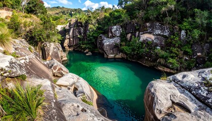 Emerald Pool in a Rocky Gorge.