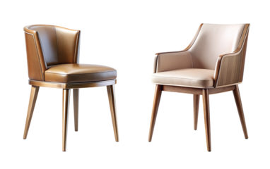 Modern Restaurant Interior Chair: A stylish modern restaurant chair, high-resolution PNG, crisp details, perfect for design presentation.