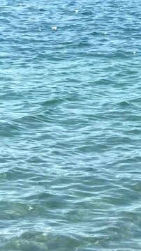 Top view of sea little waves pattern and crystal clear water. Armenia, Sevan. High quality