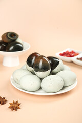 Traditional Gaoyou Songhua Duck Eggs - Chinese Century Eggs Gourmet Delicacy with Star Anise