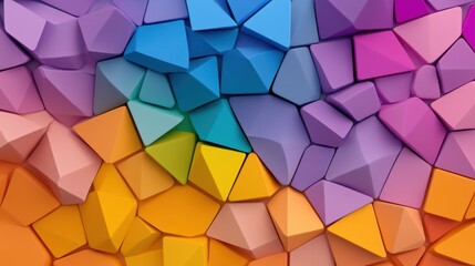 Bright multicolor mosaic with abstract geometry, perfect for bold design projects