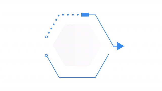 Medical research hexagonal blue infographic 1 step template animation. Single option HD video. Animated blank diagram visualization. Process layout empty design element. Motion graphics