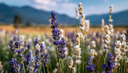 Obraz premium Lavender field blossoms