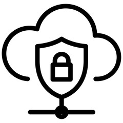 Secure USB drive vector icon — flash memory with lock protection
