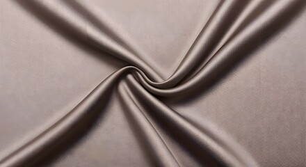 Close-up of elegantly folded fabric texture, acting as a base. Overlaid with an iridescent, holographic, abstract soft grey colors backdrop. 