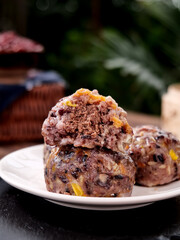 Eight Treasures Glutinous Rice Balls Chinese Shandong Specialty Sticky Rice Dessert with Mixed Grains and Beans