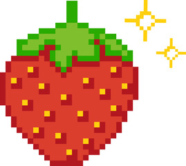 Pixelated Strawberry