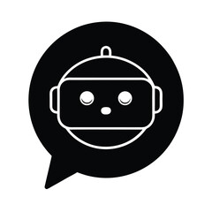 Chatbot Bubble Icon Illustration