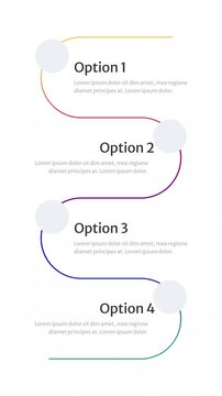 Business workshop infographic 4 steps template animation. Corporate seminar. Sequence options HD video. Animated blank diagram visualization. Process layout empty design element. Motion graphics