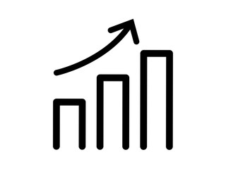 上昇グラフアイコン / Graph Icon – ビジネス・統計・データ分析用ベクター