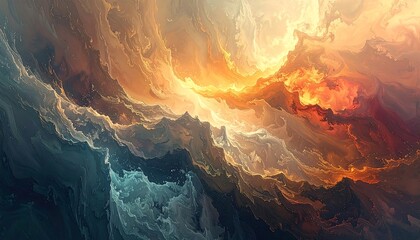 Abstract celestial landscape