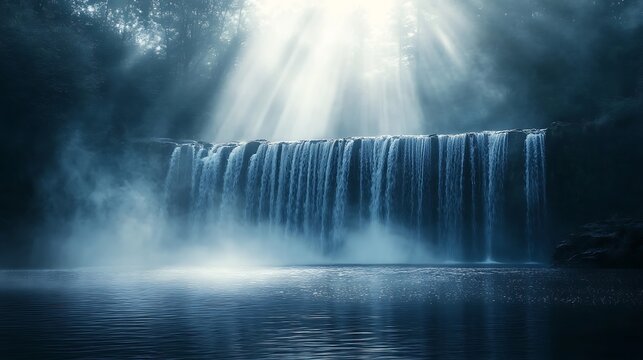 Awe-Inspiring Waterfall Displaying the Raw Beauty of Nature's Splendor