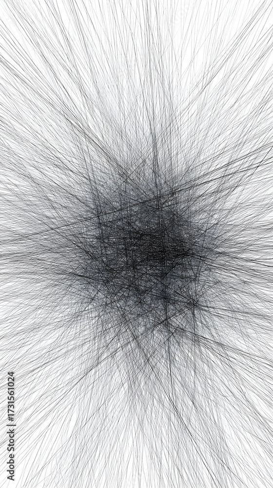 Wall mural scribble lines in black layered over light backgrounds creating expressive and abstract modern art t