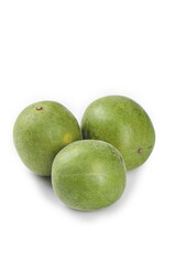 Fresh Luo Han Guo Monk Fruit from Guilin China on White Background