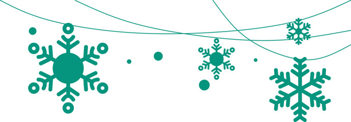 Christmas Snowflake Border