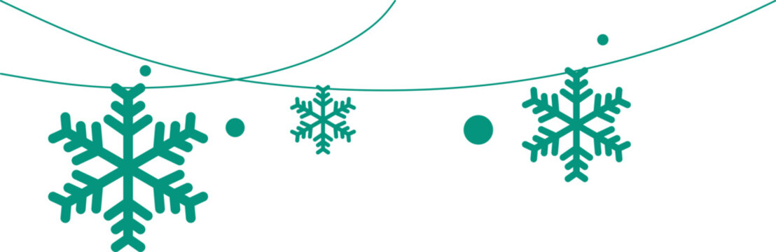 Christmas Snowflake Border