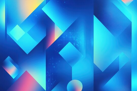 Dynamic blue geometric abstract with overlapping angular shapes and gradient transitions, modern technology background, digital innovation design, futuristic interface pattern