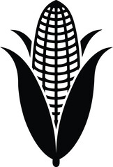 Stylized corn cob icon for food and agriculture themes
