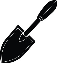 Illustration of a hand trowel used for planting and gardening tasks