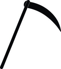 Vintage scythe tool illustration with rustic charm