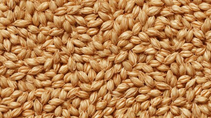 Seamless background texture of golden wheat grains close-up