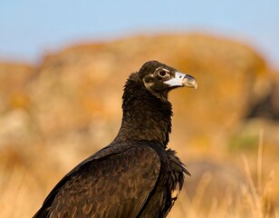 Close-up of a dark bird