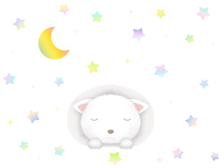 眠っているネコの背景　J-1