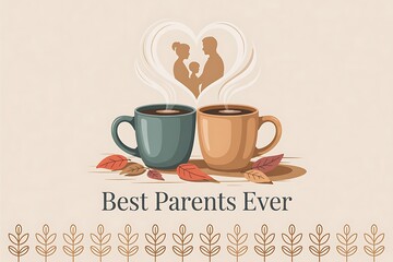 Celebrate amazing parents with warm coffee and family love, a perfect gift for any occasion to show appreciation