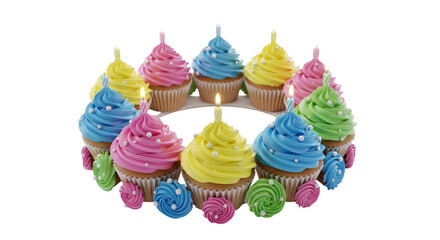 birthday candles isolated on white