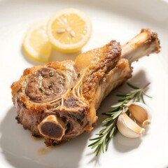 Golden Crusted Bone‑In Lamb Shoulder Infused with Lemon, Garlic & Thyme
