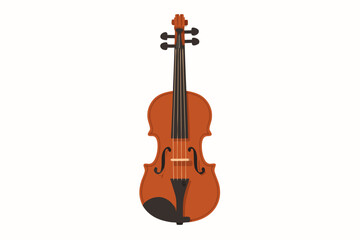 Obraz premium A Detailed Upright Illustration of a Classic Violin Instrument