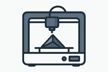 Modern 3D Printer Creating a Geometric Shape with Precision and Detail